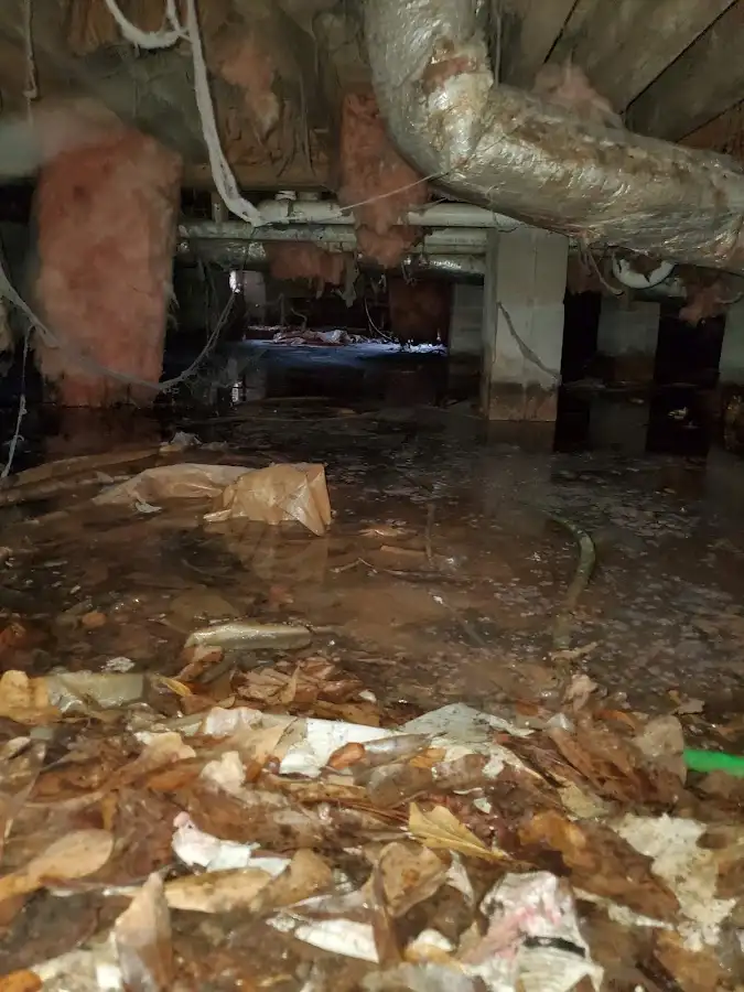 Crawl space flood assessment for Commercial Water Damage Restoration in West Little River