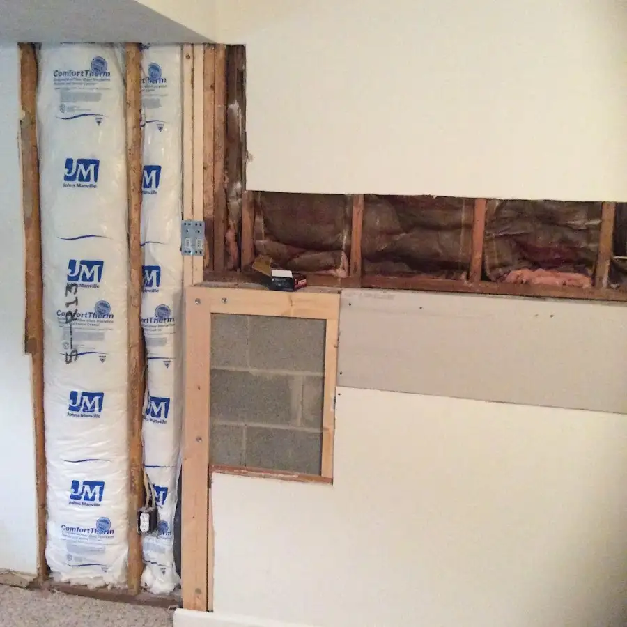 Wall insulation replacement during Structural Drying in West Little River